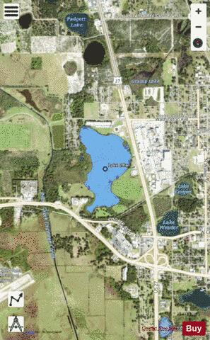 LAKE EFFIE depth contour Map - i-Boating App - Satellite