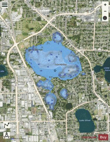 LAKE FAIRVIEW depth contour Map - i-Boating App - Satellite