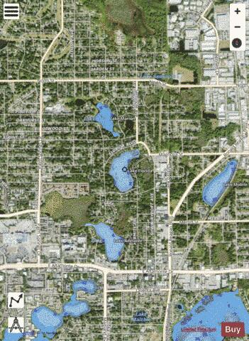 LAKE FLORIDA depth contour Map - i-Boating App - Satellite