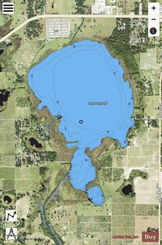 LAKE GARFIELD depth contour Map - i-Boating App - Satellite