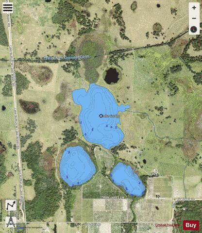 LAKE GORDON depth contour Map - i-Boating App - Satellite