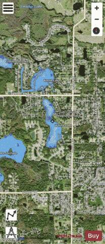 HANNA LAKE depth contour Map - i-Boating App - Satellite