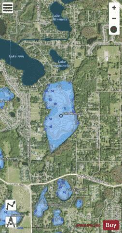 LAKE HIAWATHA depth contour Map - i-Boating App - Satellite