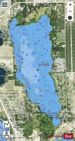 LAKE HUNTLEY depth contour Map - i-Boating App - Satellite