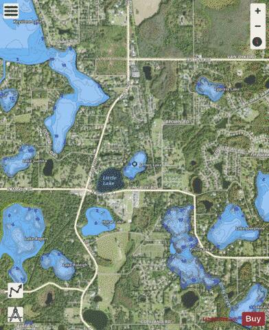 JAMES LAKE depth contour Map - i-Boating App - Satellite