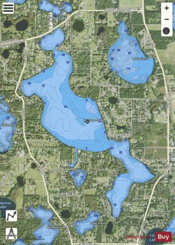 KEYSTONE LAKE depth contour Map - i-Boating App - Satellite