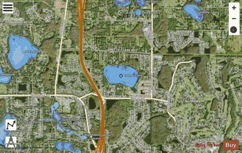 LAKE LECLARE depth contour Map - i-Boating App - Satellite