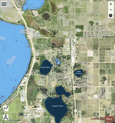 LAKE LEE depth contour Map - i-Boating App - Satellite