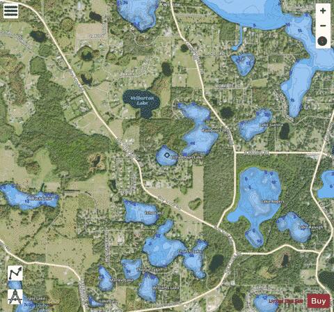 LITTLE MOON LAKE depth contour Map - i-Boating App - Satellite