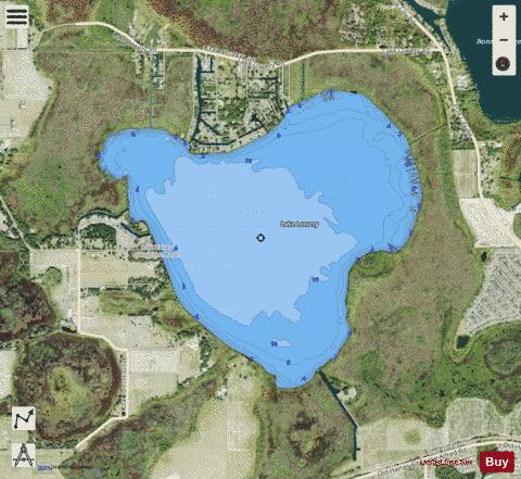 LAKE LOWERY depth contour Map - i-Boating App - Satellite