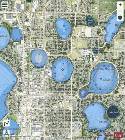 LAKE MARTHA depth contour Map - i-Boating App - Satellite
