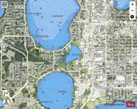LAKE MAY depth contour Map - i-Boating App - Satellite