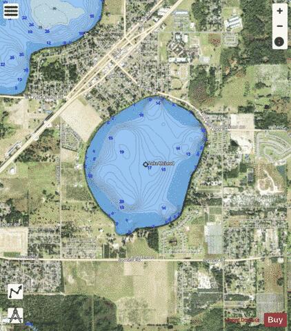 LAKE MCLEOD depth contour Map - i-Boating App - Satellite