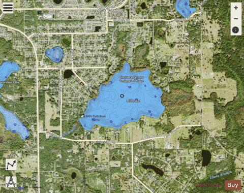 MILL LAKE depth contour Map - i-Boating App - Satellite