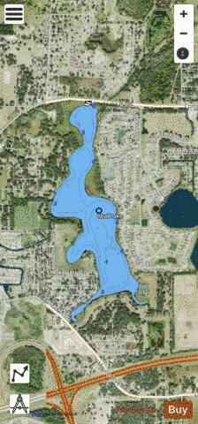 MUD LAKE depth contour Map - i-Boating App - Satellite