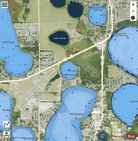 LAKE PANSY depth contour Map - i-Boating App - Satellite