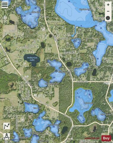 RAINBOW LAKE depth contour Map - i-Boating App - Satellite