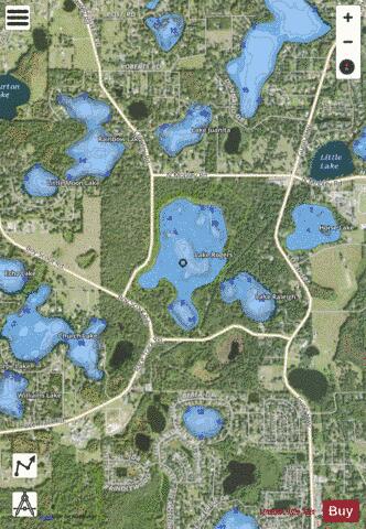 LAKE ROGERS depth contour Map - i-Boating App - Satellite