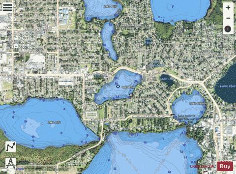 LAKE ROY depth contour Map - i-Boating App - Satellite