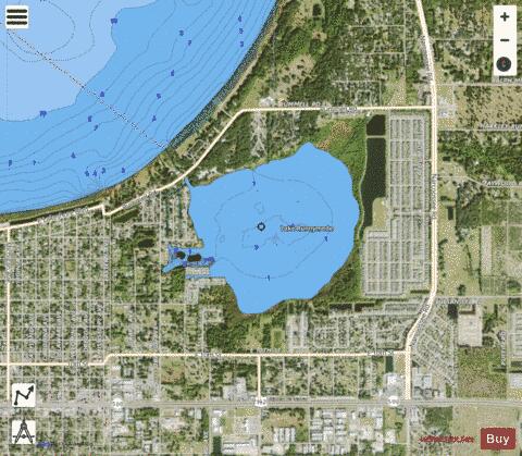 LAKE RUNNYMEDE depth contour Map - i-Boating App - Satellite