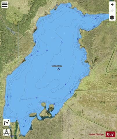 LAKE WINDER depth contour Map - i-Boating App - Satellite