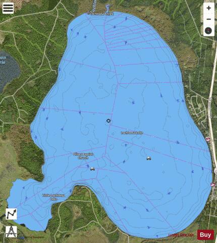 LOCHLOOSA LAKE depth contour Map - i-Boating App - Satellite