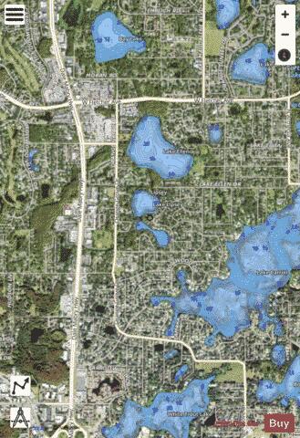 LAKE LIPSEY depth contour Map - i-Boating App - Satellite