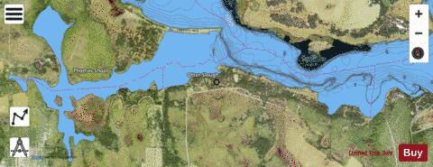 OTTER SLOUGH depth contour Map - i-Boating App - Satellite