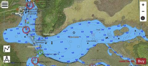 LAKE DEXTER depth contour Map - i-Boating App - Satellite