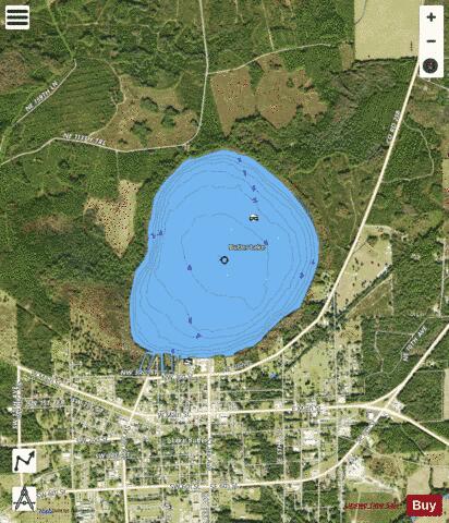 Butler Lake depth contour Map - i-Boating App - Satellite