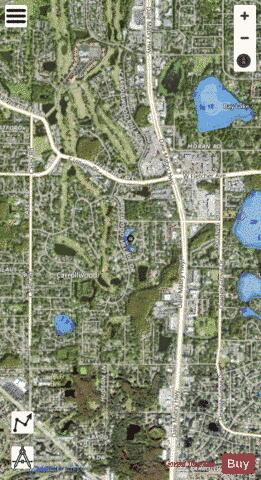 Carrollwood Village Lake depth contour Map - i-Boating App - Satellite