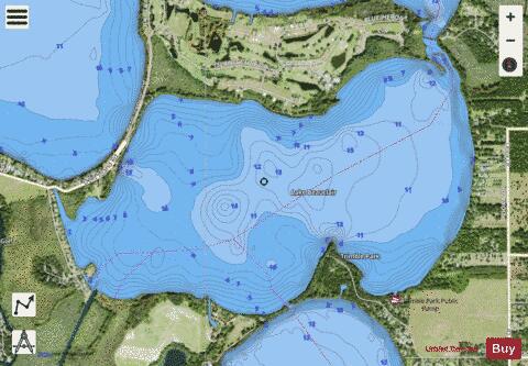 Lake Beauclair depth contour Map - i-Boating App - Satellite