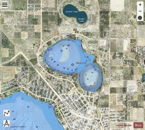 Dinner depth contour Map - i-Boating App - Satellite