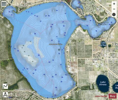 June depth contour Map - i-Boating App - Satellite