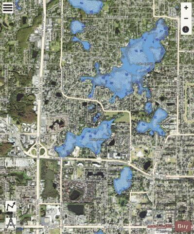 Lake Cove Lane Lake depth contour Map - i-Boating App - Satellite