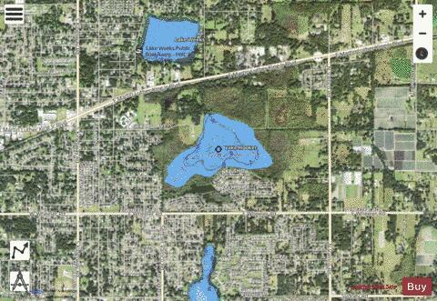 Hooker, Lake depth contour Map - i-Boating App - Satellite