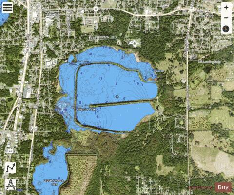 Alligator Lake depth contour Map - i-Boating App - Satellite