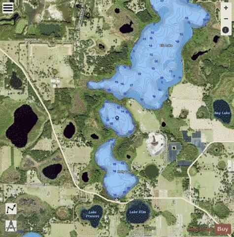Holly Lake depth contour Map - i-Boating App - Satellite