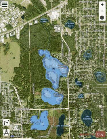 North Lake Talmadge depth contour Map - i-Boating App - Satellite