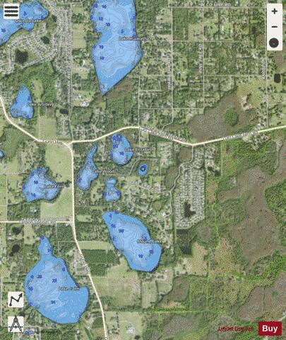Rogers Rd Lake depth contour Map - i-Boating App - Satellite