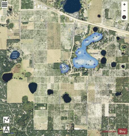 Wisteria Ln Lake depth contour Map - i-Boating App - Satellite