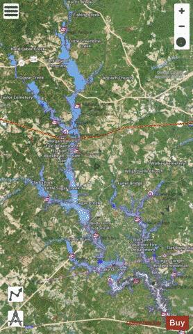 Lake Oconee depth contour Map - i-Boating App - Satellite