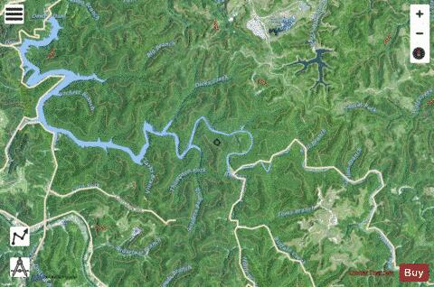 Dewey Lake depth contour Map - i-Boating App - Satellite
