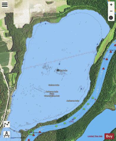 Anderson Lake depth contour Map - i-Boating App - Satellite