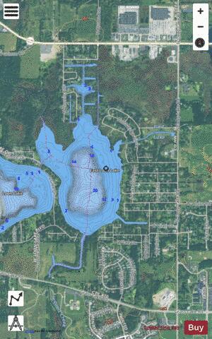East Loon Lake depth contour Map - i-Boating App - Satellite
