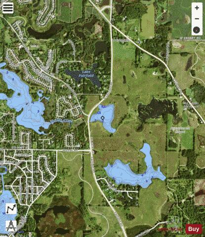 Ozaukee depth contour Map - i-Boating App - Satellite