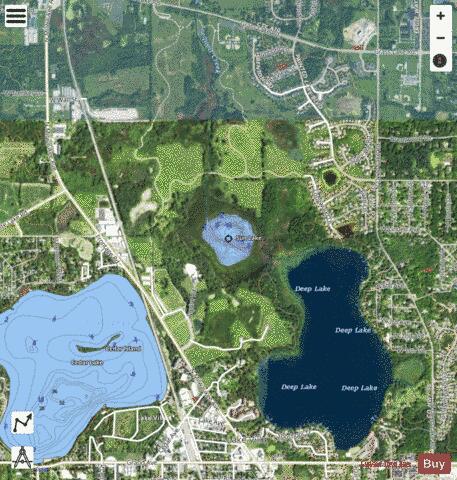 Sun Lake depth contour Map - i-Boating App - Satellite