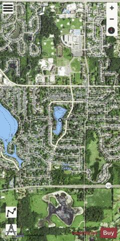 Valley Lake depth contour Map - i-Boating App - Satellite