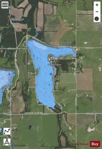 Herington City Lake depth contour Map - i-Boating App - Satellite