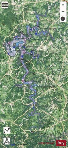 Barren River Lake depth contour Map - i-Boating App - Satellite